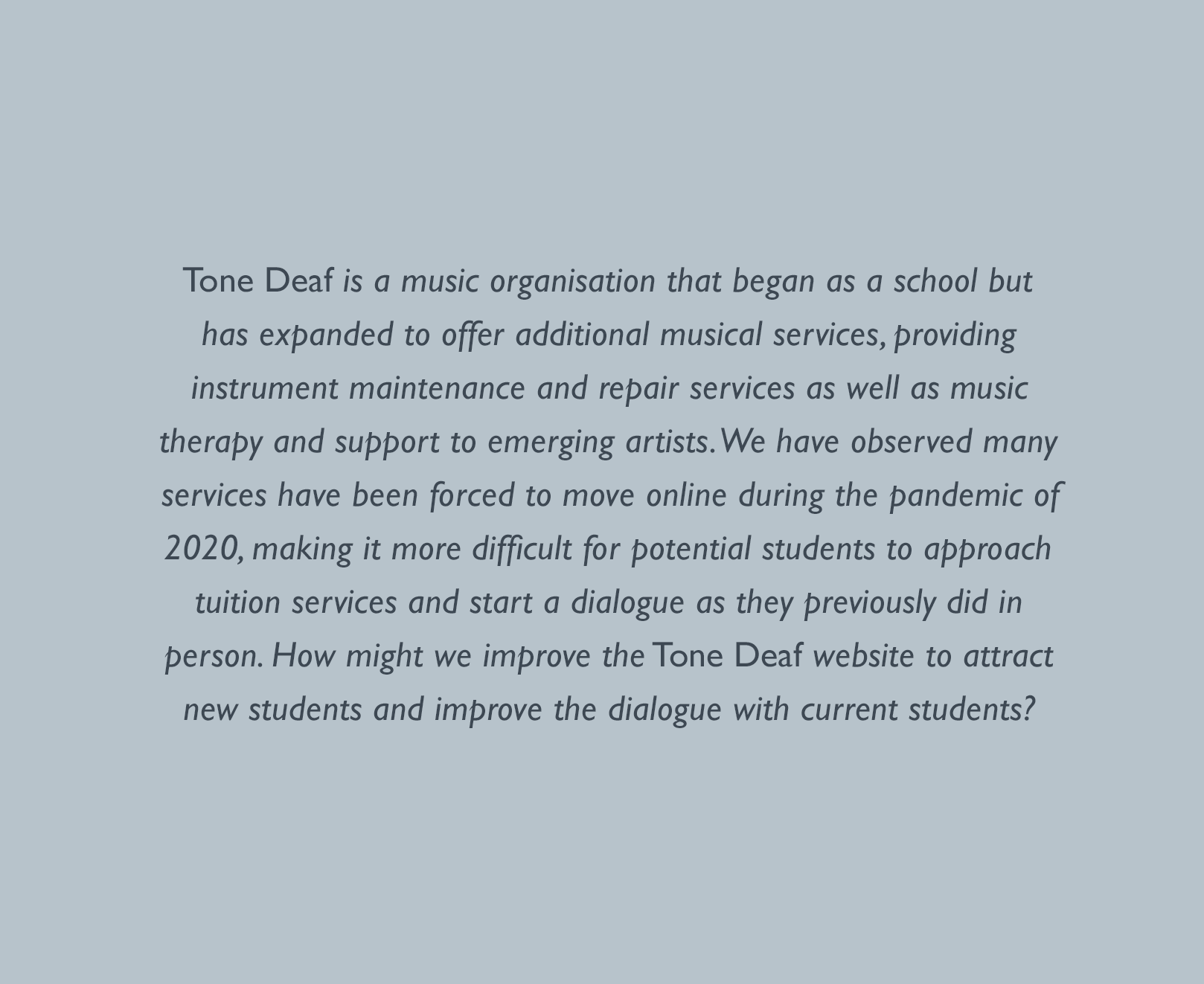 Tone Deaf School of Music project image